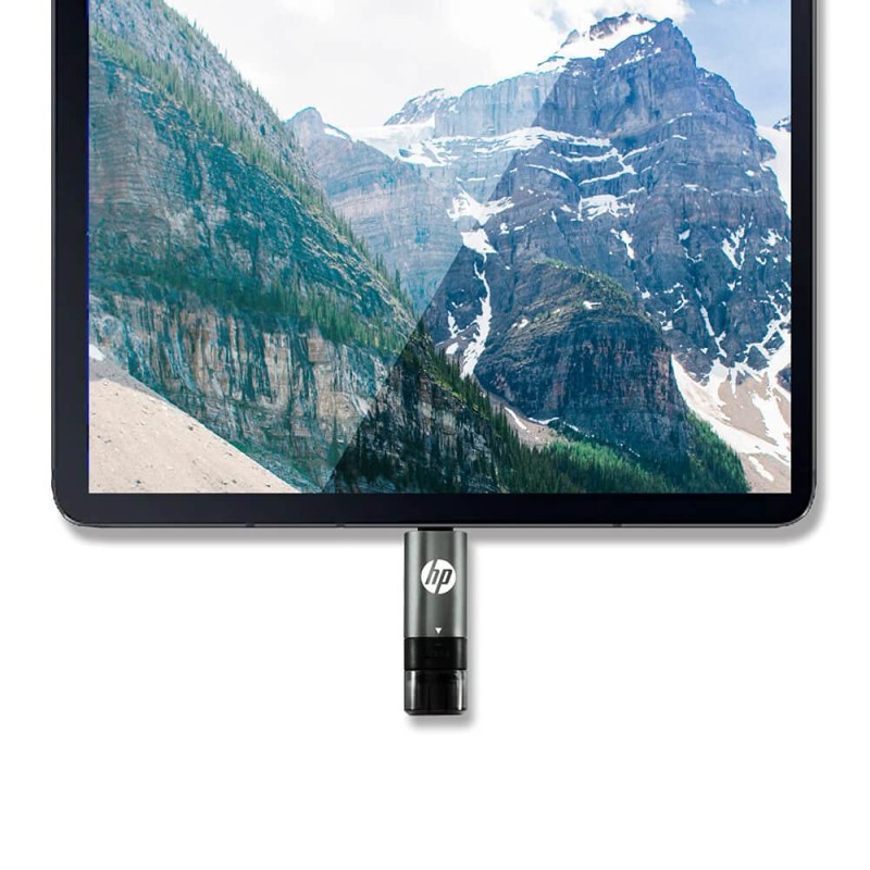 HP x5600B 128GB OTG (USB Type B) 3.2 Pen Drive (Grey and Black)