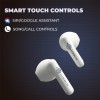 Hammer KO Pro Bluetooth Earbuds with Upto 20H Playtime, ENC, Fast Charging Type-C, IPX4 Water Resistant (White)