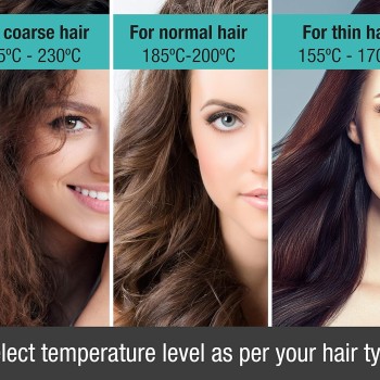 Havells HS4152 Titanium plates professional Hair Straightener; Adjustable temperature with instant heating; For all hair types (Gold)