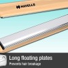 Havells HS4152 Titanium plates professional Hair Straightener; Adjustable temperature with instant heating; For all hair types (Gold)