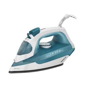 Havells Ventura 2000 Watt Steam Iron with Self Cleaning Function|Vertical & Horizontal Ironing|220 ml Tank for Longer Ironing|High Steaming (Turquoise)