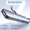 Hiearcool 7 in 1 USB C Hub, MacBook Pro Adapter, 4K HDMI, USB3.0, SD/TF Card Reader, 100W PD, Compatible