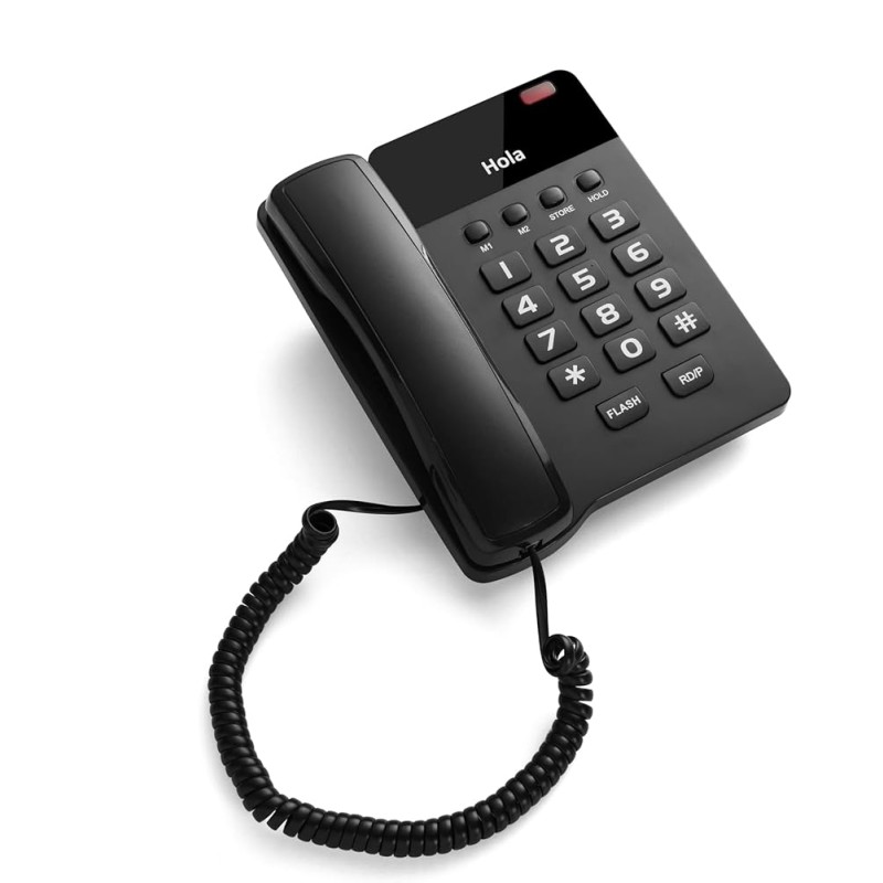 Hola TF 300 Basic Corded landline Phone with Tone/Pulse, Wall/Desk mountable, Pulse/Tone dial