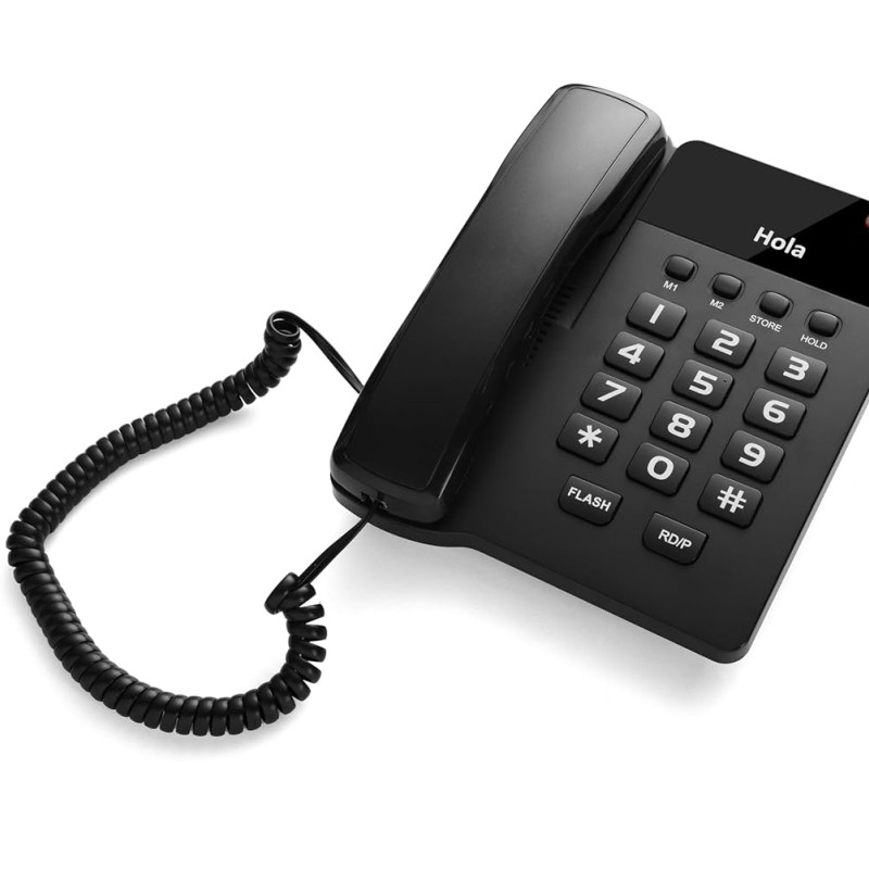 Hola TF 300 Basic Corded landline Phone with Tone/Pulse, Wall/Desk mountable, Pulse/Tone dial