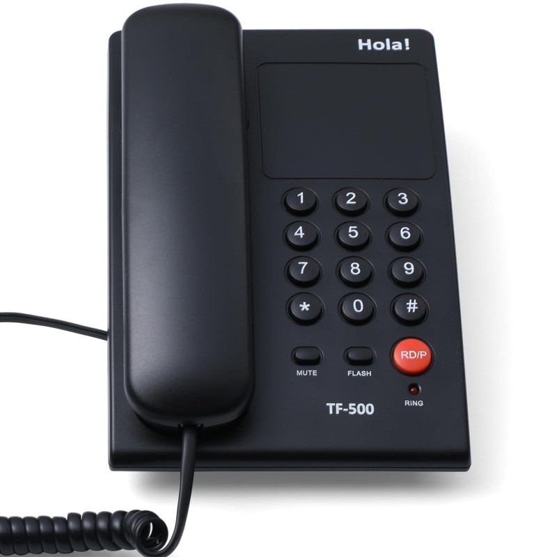 Hola ! TF-500 Basic Corded Landline Phone for intercom and EPABX Desk & Wall Mountable