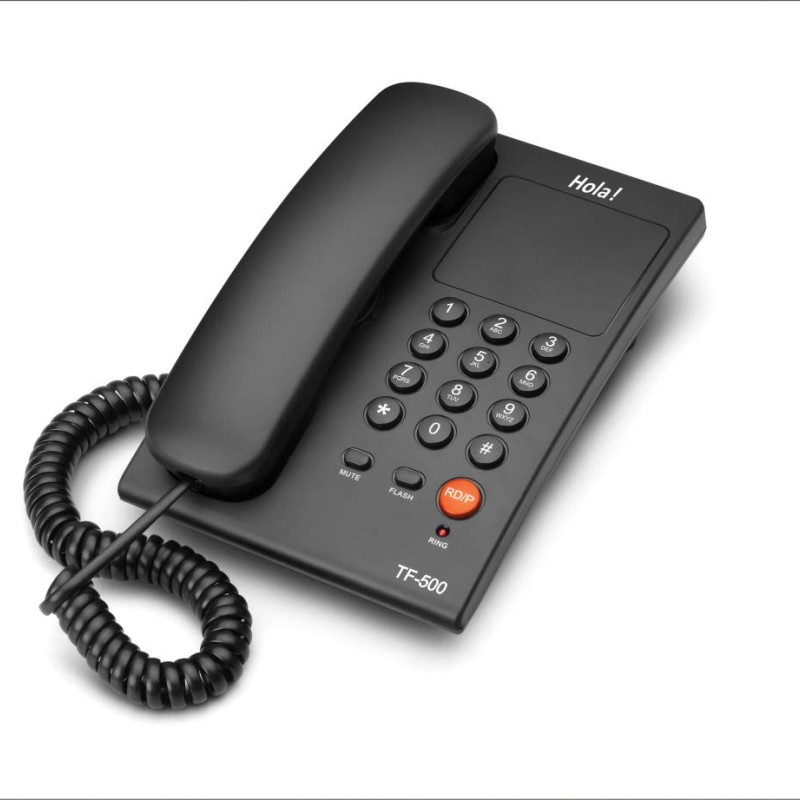 Hola ! TF-500 Basic Corded Landline Phone for intercom and EPABX Desk & Wall Mountable