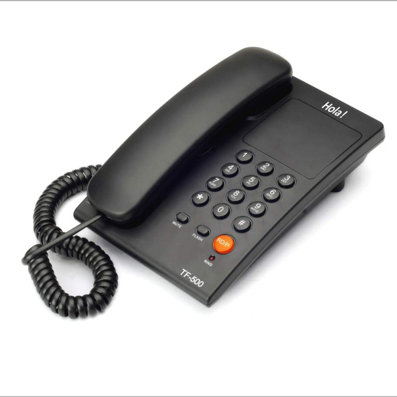 Hola ! TF-500 Basic Corded Landline Phone for intercom and EPABX Desk & Wall Mountable