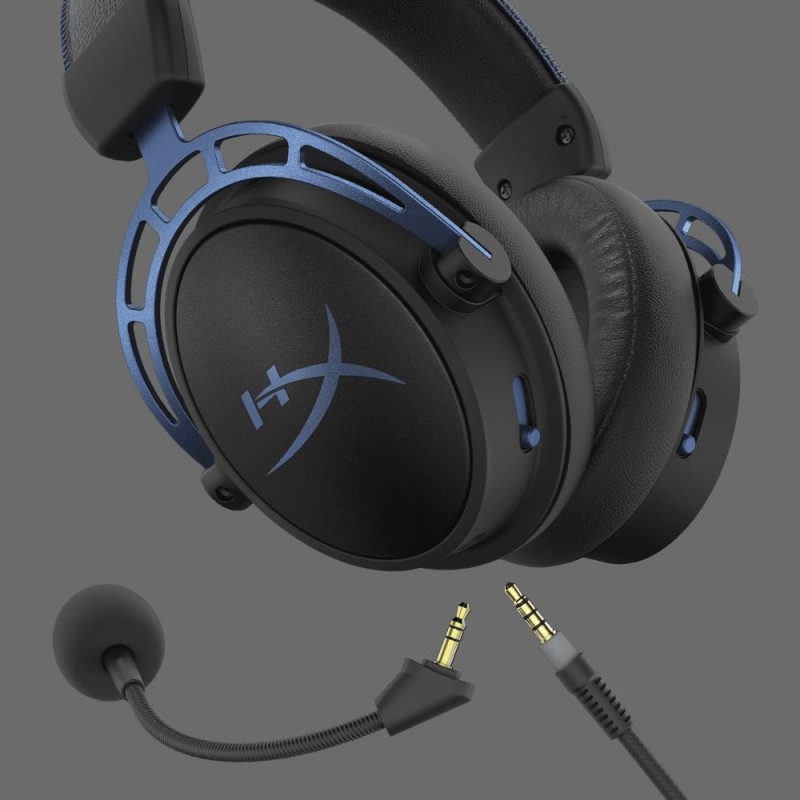 HyperX Cloud Alpha S Wired On Ear Headphones with Mic (Blue)