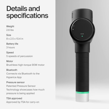 Hyperice Hypervolt 2, Portable Percussion Battery Powered Massager for Whole Body, Grey