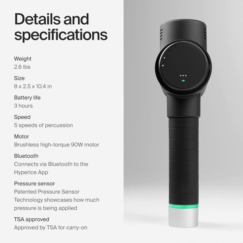 Hyperice Hypervolt 2, Portable Percussion Battery Powered Massager for Whole Body, Grey