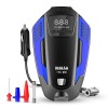 INALSA Tyre Inflator ITC 03 with Digital Display | 12 V DC Portable Tyre Inflator | 150 PSI with 3 Modes of Emergency LED Light | 150 Watt (Black/Blue)