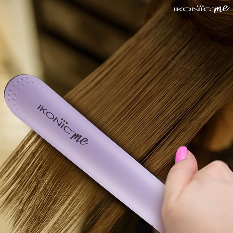 Ikonic Glide Hair Straightener | Ceramic Coated Floating Plates | Quick Heat Up | Switch Light Indicator |Compact Design | Travel Friendly | for All Hair Types, Lilac