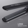 Ikonic Professional Pro Straight Hair Straightener For Women, 1.5 Inch Ceramic Floating Plates, Black