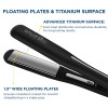 Ikonic Professional Pro Titanium Shine 3.0 Hair Straightener, Advanced Dual Titanium Floating 1.5-Inch Wide Plates, Digital Temperature Control
