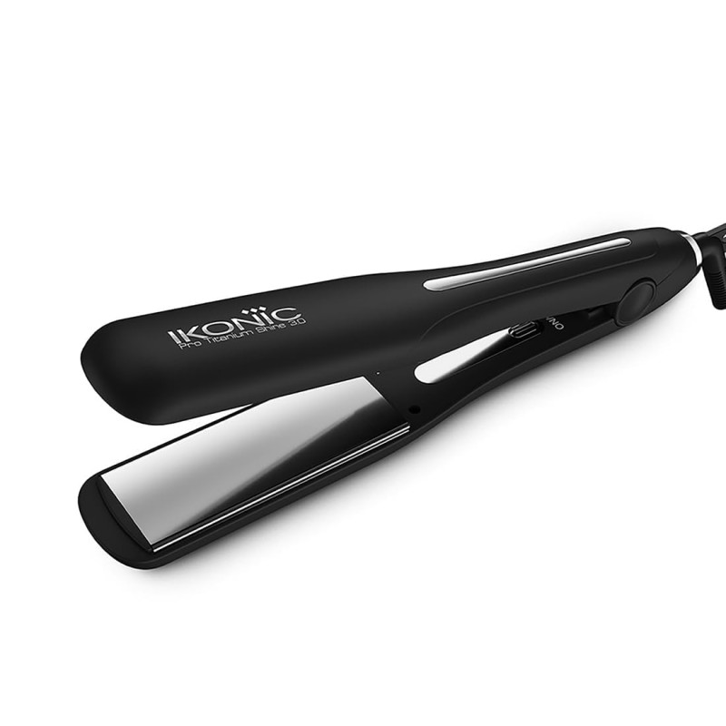 Ikonic Professional Pro Titanium Shine 3.0 Hair Straightener, Advanced Dual Titanium Floating 1.5-Inch Wide Plates, Digital Temperature Control