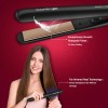 Ikonic Simply Straight Hair Straightener for Women Super Slim Rose Gold 1 inch Plates Compact Design Quick Heat Up Process Auto Controlled Heat Setting Suitable for all Hair Type, Black