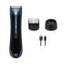 Ikonic Trimmer Body and Hygiene Trimmer for Men - Beard, Body, Hair Gromming, With Three Comb Attachment, Waterproof , Advanced Stainless Steel, Battery Runtime Up to 90 Mins, Charging Dock, Color- Blue