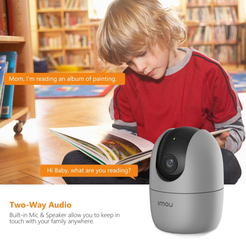Imou 360° 1080P Full HD Security Camera, Human Detection, Motion Tracking, 2-Way Audio, Night Vision, Dome Camera