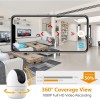 Imou Ranger 2-D, 360° Coverage, AI Human Detection, Privacy Mode, Human Detection,1080P, Built-in Siren,Wireless, Smart Tracking, Privacy Mode, Night Vision, Two-Way Talk, Cloud, White