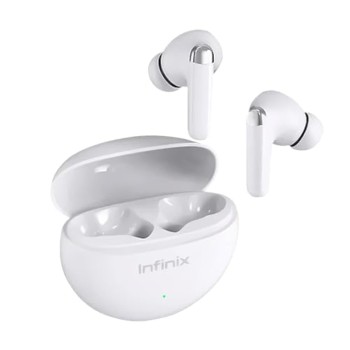Infinix Buds Neo (XE26) With 4 Mic ENC, Dedicated App Welife,Game Mode,Big 500Mah Battery Bluetooth Headphones (White, True Wireless)