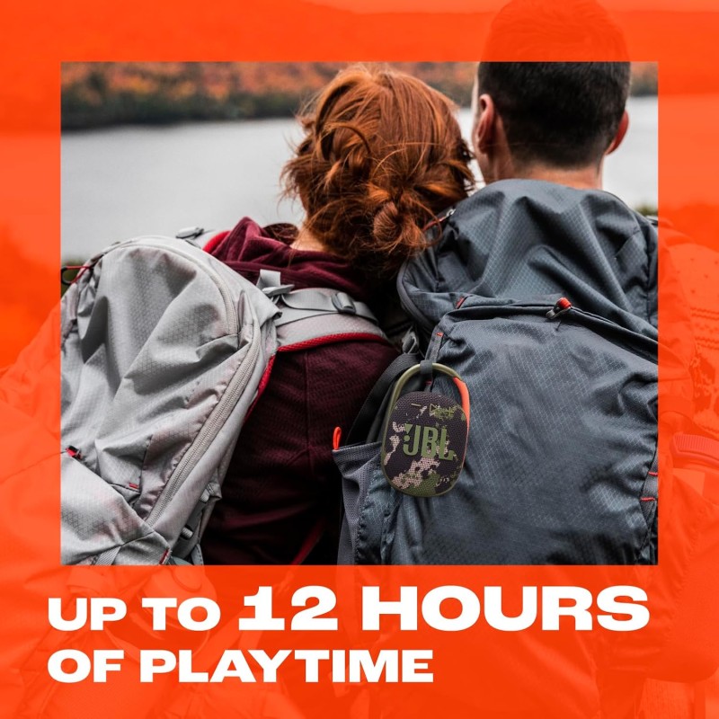 JBL Clip 5 - Ultra-Portable, Waterproof & Dustproof Bluetooth Speaker, Big Pro Sound with punchy bass, Integrated carabiner, Up to 12 Hours of Play, Made in part with recycled materials (Pink)