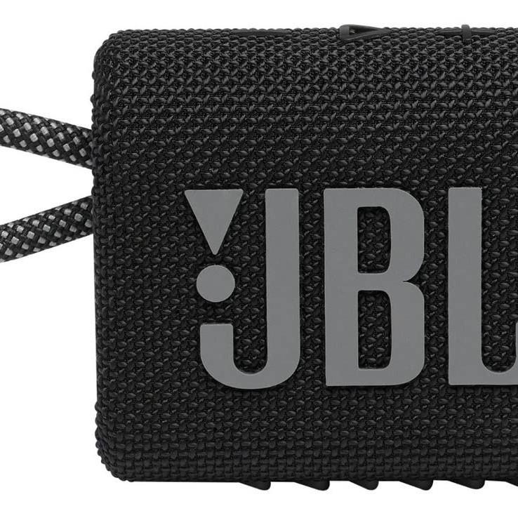 JBL Go 3 Wireless Portable Bluetooth Mini Speaker, Small Speaker with Pro Sound, Vibrant Colors with Rugged Fabric Design, Lightweight IP67 Waterproof, Type C Interface (Without Mic, Black)