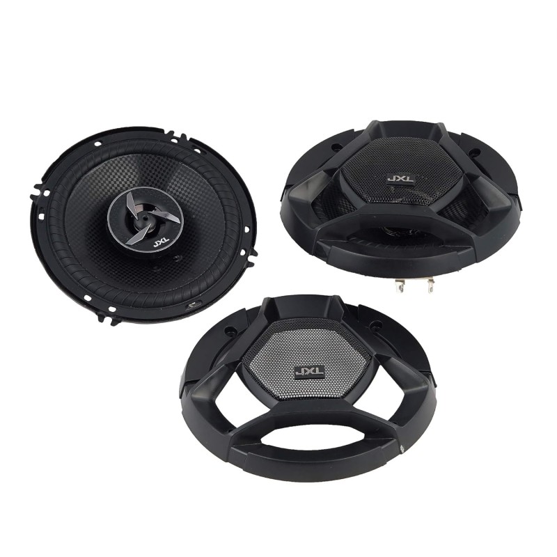 JXL 1690 High Performance 3 Way 6 Inch Coaxial Car Speaker with Inbuilt PEI Car Tweeter and HOP Woofer 600W MAX Pair (Black)