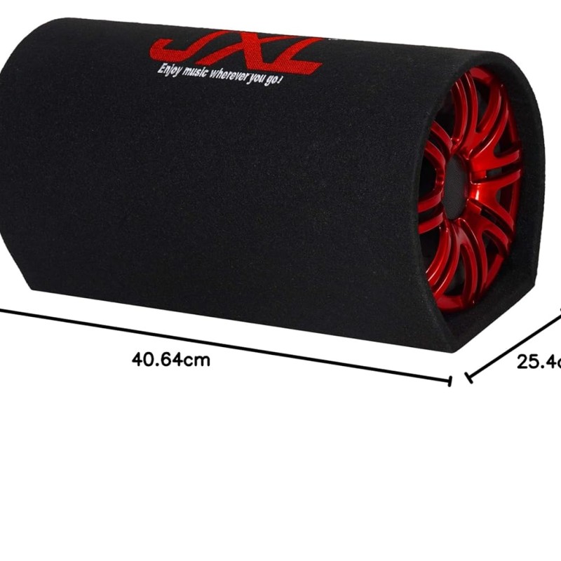 JXL 8018 8 Inch Active Bass Tube Subwoofer with Inbuilt Amplifier 4200W (Black)