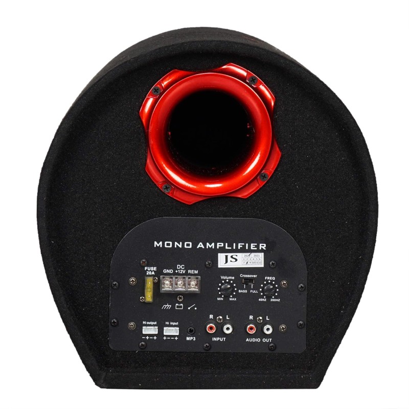 JXL 8018 8 Inch Active Bass Tube Subwoofer with Inbuilt Amplifier 4200W (Black)