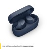 Jabra Elite 3 in Ear True Wireless Earbuds Noise Isolating with 4 Built-in Microphones for Clear Calls, with Fast Charging & Up to 28Hrs, Rich Bass, Customizable Sound, Mono Mode-Navy