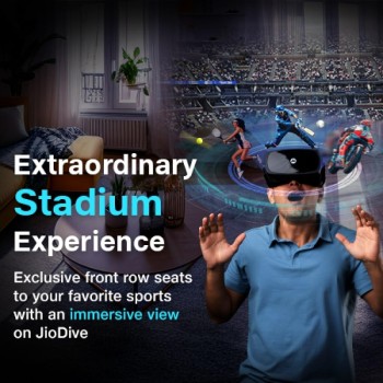JioDive VR Headset | Immersive 360° Viewing Experience | Live Sports, Movies, TV Shows & Live TV Channels | VR Games & YouTube 360 | Black