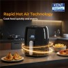 KENT Digi Plus Air Fryer | 4L Capacity & 1300W | Fry, Grill, Roast & Bake | Digital Display & Touch Control Panel | Rapid Heating Black