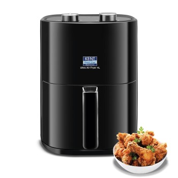 KENT Ultra Air Fryer 4L | 1300W | Fry, Bake, Grill & Roast | Up to 80% Less Oil Usage | Rapid Heat Circulation
