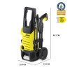 Karcher K 2.360 High Pressure Washer, 1400W, 120 Bar, 360 l/h Flow Rate, 6m Hose Pipe, Portable, Powerful