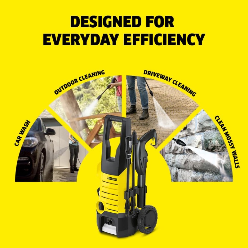 Karcher K 2.360 High Pressure Washer, 1400W, 120 Bar, 360 l/h Flow Rate, 6m Hose Pipe, Portable, Powerful