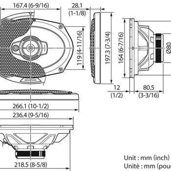 Kenwood Kfc-PS6976-6 X 9 3-Way Speakers - 550W