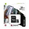 Kingston 16GB micSDHC Canvas Select Plus 100R A1 C10 Card + ADP, SDCS2/16GB, black