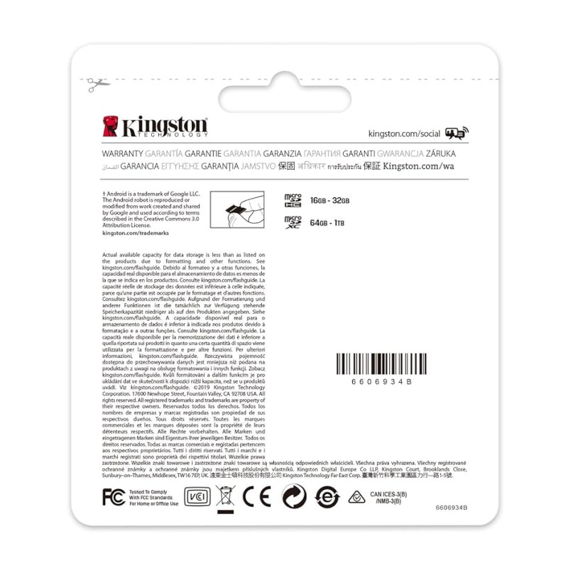 Kingston 16GB micSDHC Canvas Select Plus 100R A1 C10 Card + ADP, SDCS2/16GB, black
