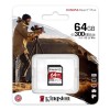 Kingston Canvas React Plus 64GB SD Card | SDXC UHS-II | 300R/260W U3 V90 | Full HD/4K/8K | SDR2/64GB