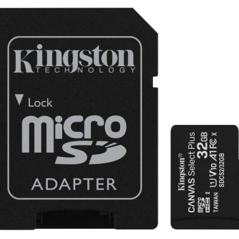 Kingston Canvas Select Plus 32GB microSD Card Class 10 UHS-I speeds up to 100MB/s with Adapter (SDCS2/32GBIN)