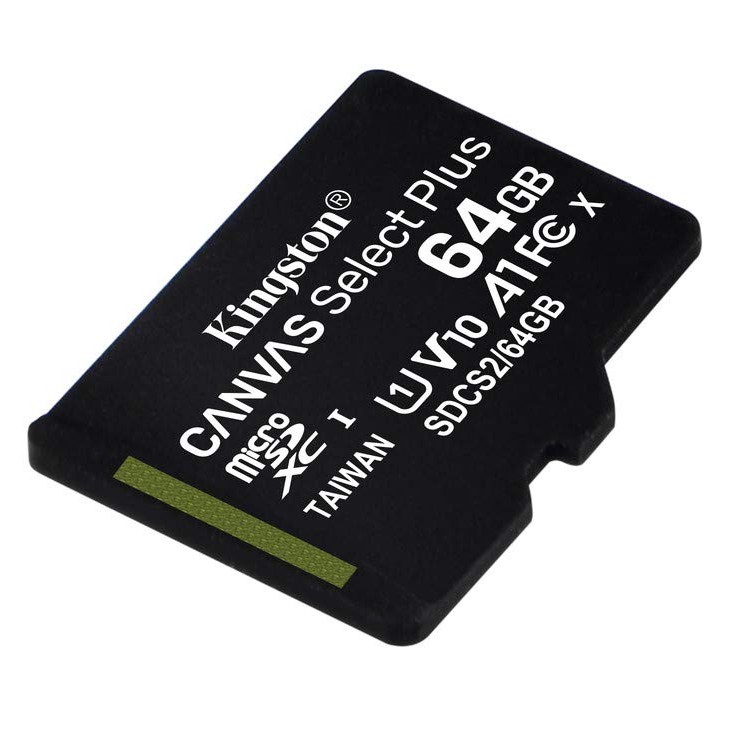 Kingston Canvas Select Plus 64GB microSD Card Class 10 UHS-I speeds up to 100MB/s with Adapter (SDCS2/64GBIN)
