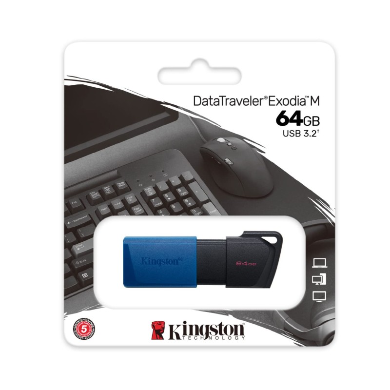 Kingston Exodia M 64B USB Flash Drive, 64 GB, Pack