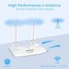 LAPCARE 4G LTE WiFi Router – All SIM Support, 300Mbps High-Speed Internet, External Antenna, MU-MIMO