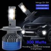 LIU HJG 300W White Car LED Headlight Bulb DC 12V-80V Set of 2 Socket- H1 (HJG 300 watt led Bulb H1 HJG300-H1)