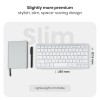 Lapcare D-lite Plus Wireless Keyboard with 2.4 GHz & 87 Keys, 8 Million Key Life, Minimalist Design,(D-Lite + Silver)