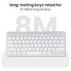Lapcare D-lite Plus Wireless Keyboard with 2.4 GHz & 87 Keys, 8 Million Key Life, Minimalist Design,(D-Lite + Silver)