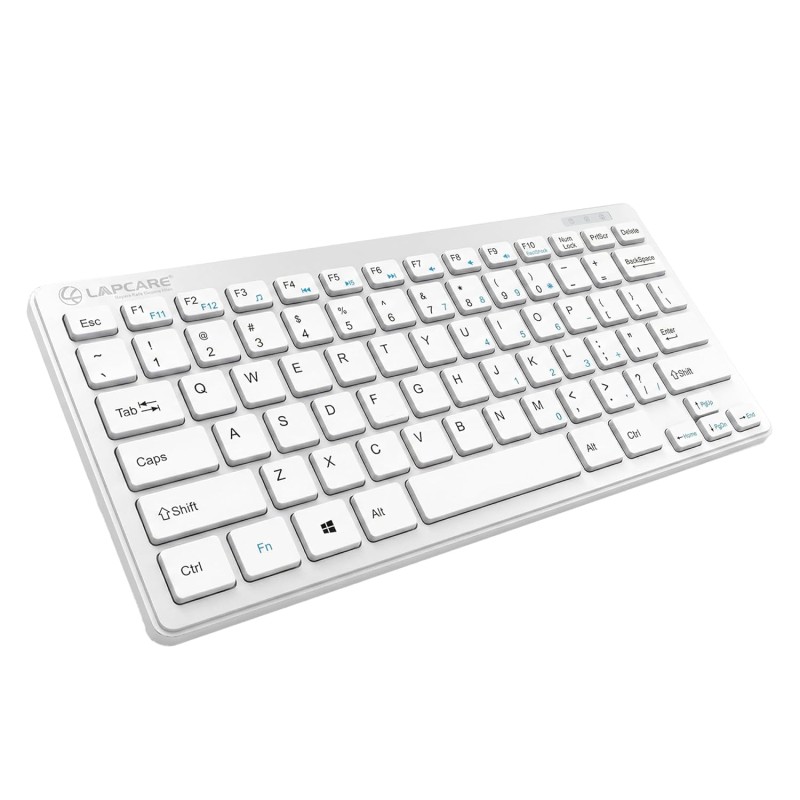 Lapcare D-lite Plus Wireless Keyboard with 2.4 GHz & 87 Keys, 8 Million Key Life, Minimalist Design,(D-Lite + Silver)