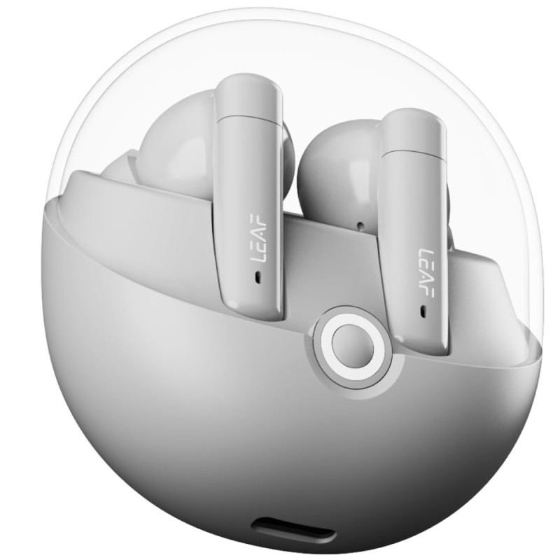 Leaf Buds X514 True Wireless ANC in Ear Earbuds with AI Sound App,Active Noise Cancellation,Transparency Mode,70H Playtime,Quad Mic Enc,40Ms Low Latency,13Mm Driver, Ipx5, Bluetooth V5.4(Ash Grey)