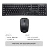 Lenovo 100 Wireless Keyboard and Mouse Set, Ambidextrous 1000 DPI Mouse Optical Sensor GX30L66303