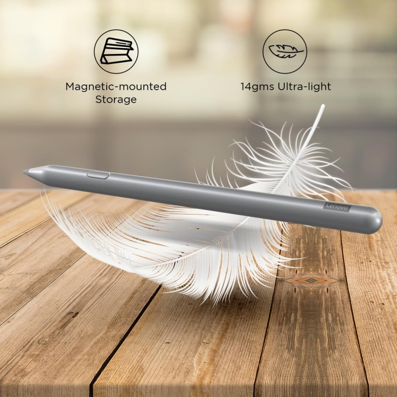 Lenovo Original Pen Plus for Tablet, Slim Design - Weighing Only 14 Grams,4096 Pressure Levels,80 Mah Battery,Remote [Color: Grey]